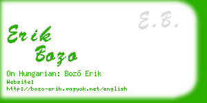 erik bozo business card
