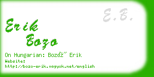 erik bozo business card